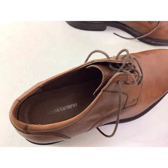 Johnston & Murphy Leather Dress Shoes Mens 12 - Picture 4 of 8